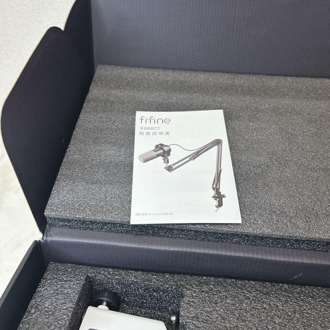 ✨未使用級✨ FIFINE K688CT ダイナミックマイク ホワイト