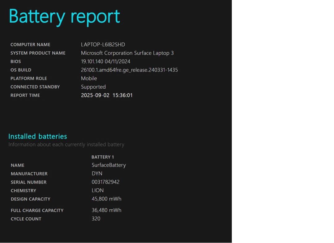 Surface Laptop 3 15インチ/i7/32GB/1TB