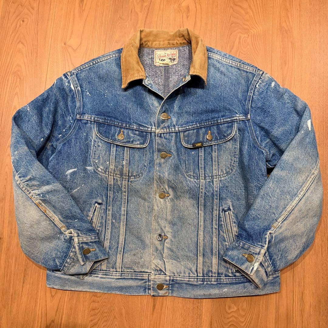 雰囲気◎ 70s Lee ストームライダー デニムジャケット ペンキ ビンテージ