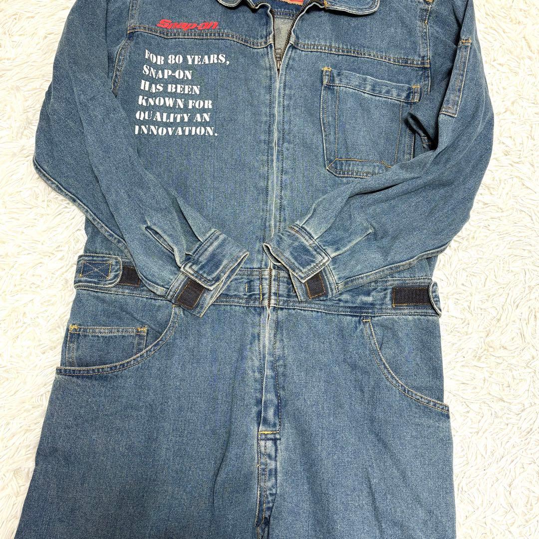 【美品/希少】スナップオン デニム ツナギ オーバーオール つなぎ M