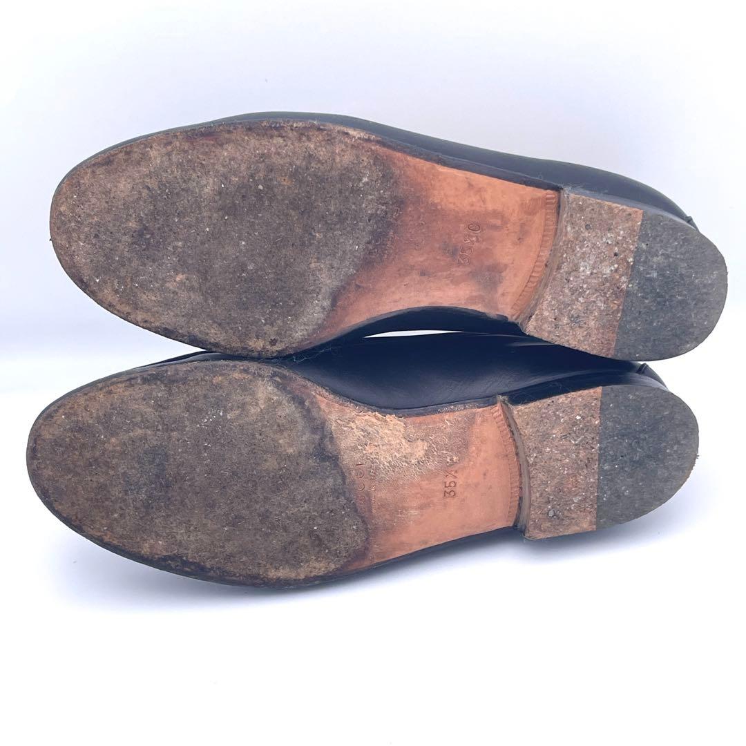 イタリア製✨グッチ GUCCI【22.5】ホースビットローファー/レザー/金具✨