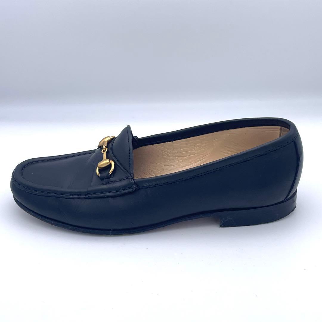 イタリア製✨グッチ GUCCI【22.5】ホースビットローファー/レザー/金具✨
