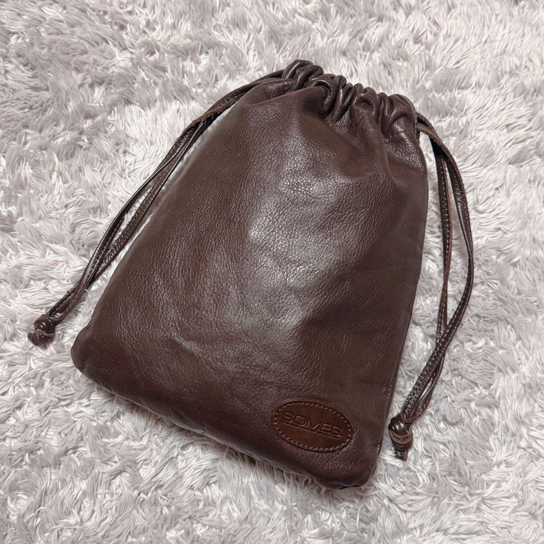 未使用★SOMES SADDLE ソメスサドル レザー BIGポーチ ブラウン