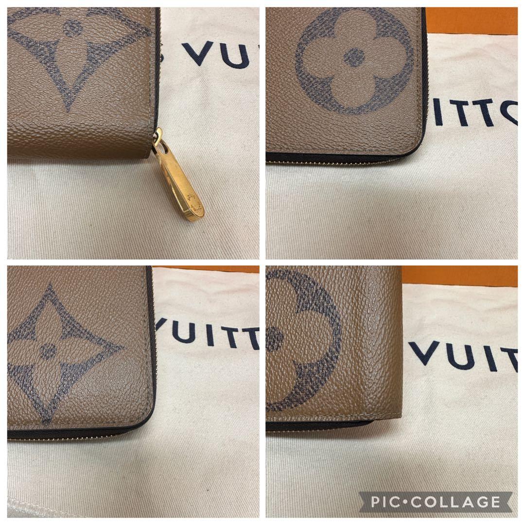 【極上品】ルイヴィトン ジッピー モノグラム リバース ジャイアントRFID