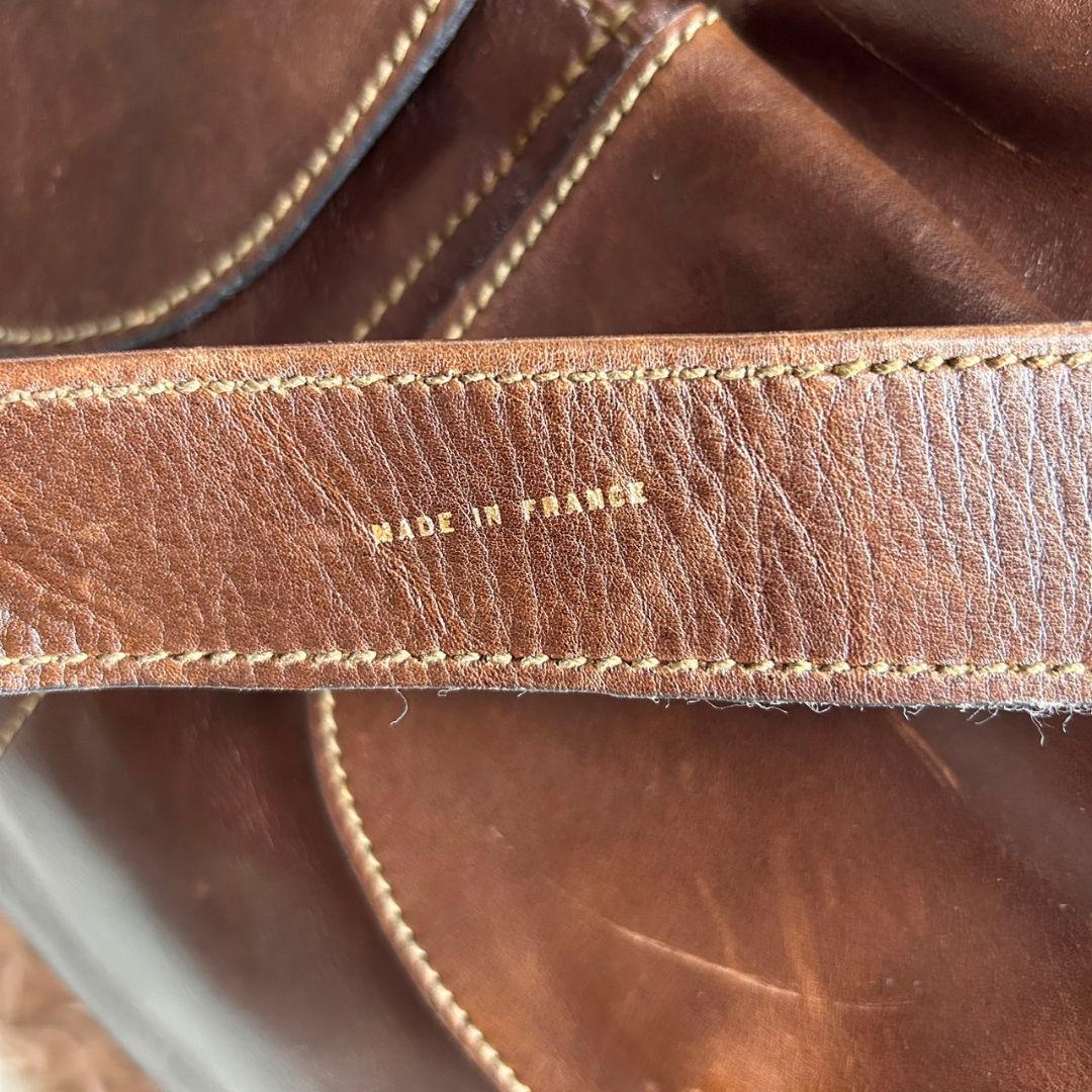 【極希少】70s フランス ヴィンテージ オールレザー ボストンバッグ Y2K