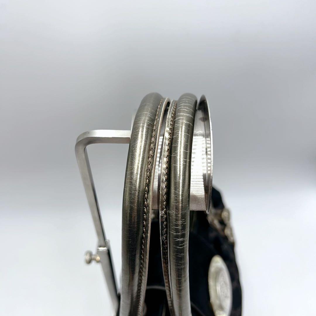 VERSACE ハンドバック グレカ模様 メデューサモチーフ 総柄 ファー