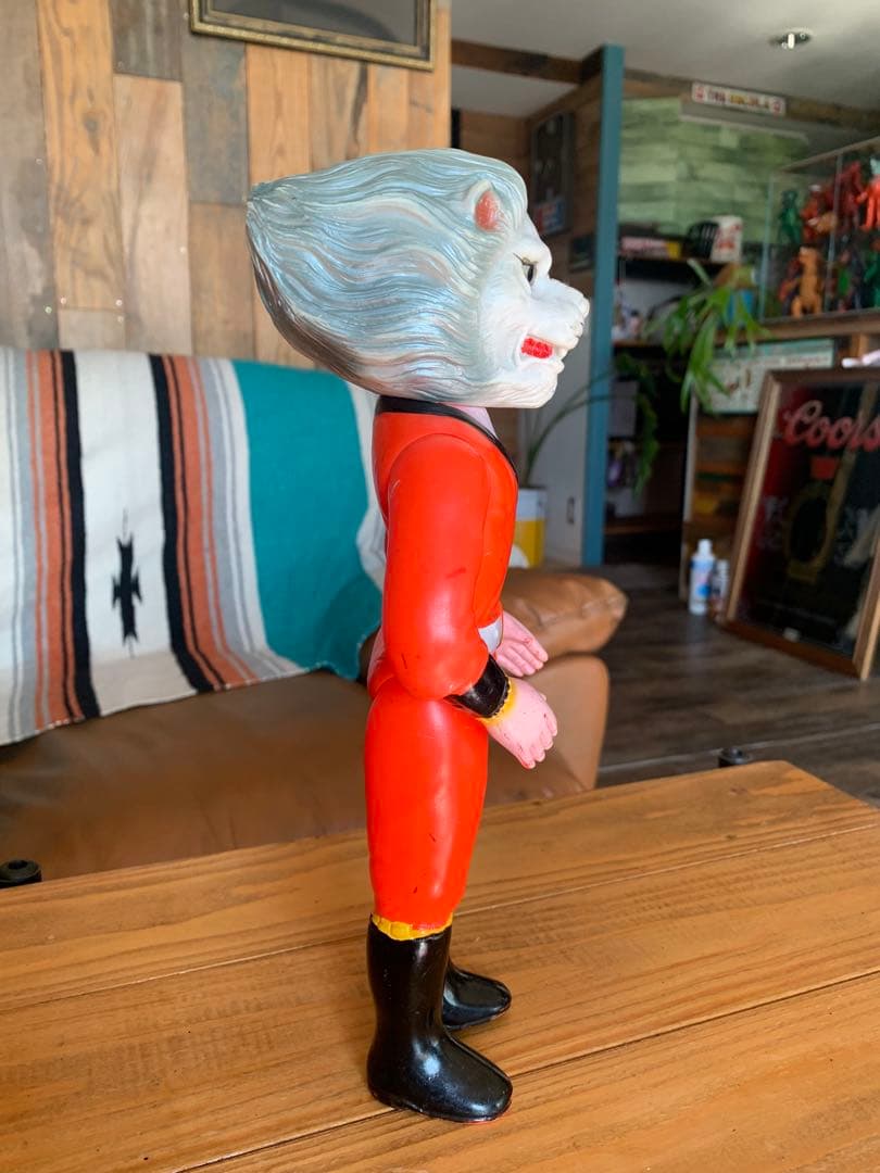 無版権ソフビ　ライオン丸風　当時物