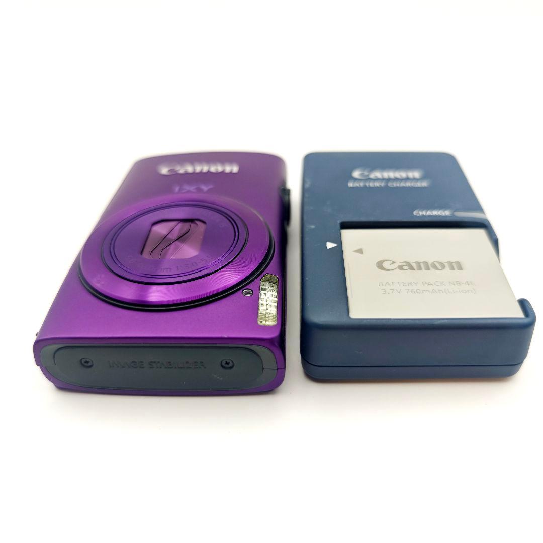 美品　人気色　Canon IXY 600F パープル　ガラスコーティング済