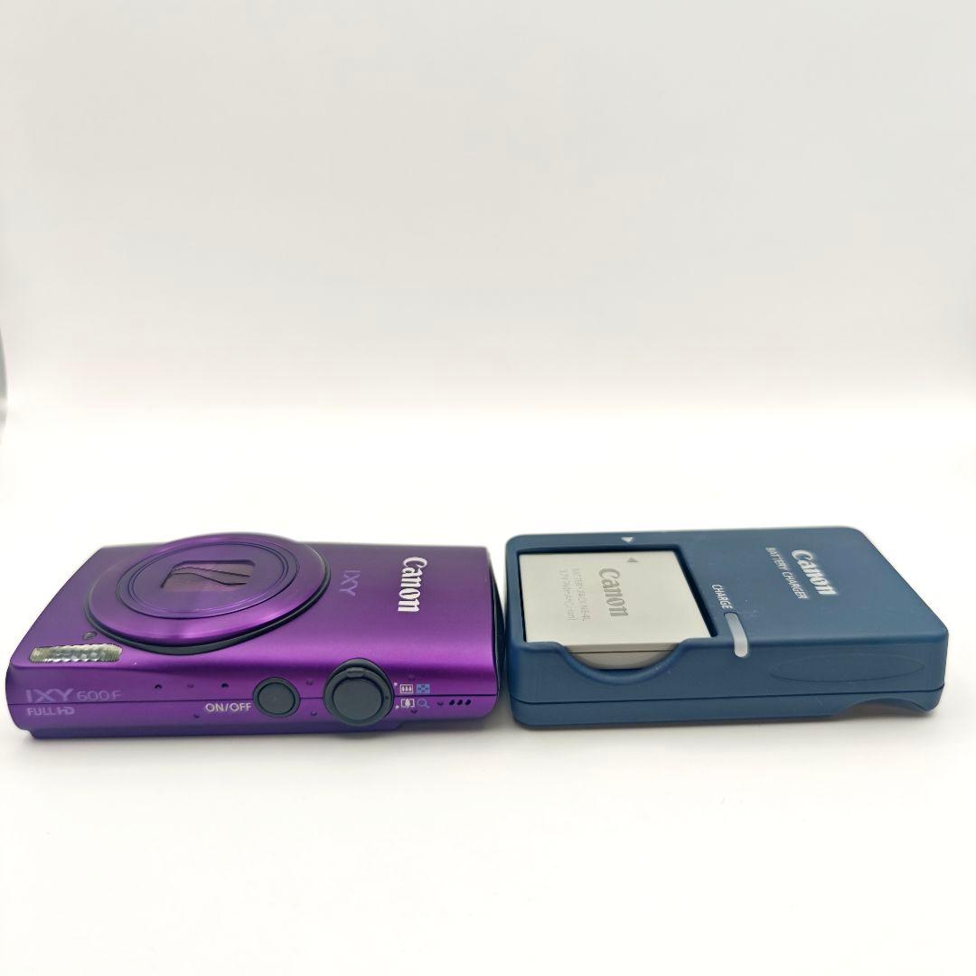 美品　人気色　Canon IXY 600F パープル　ガラスコーティング済