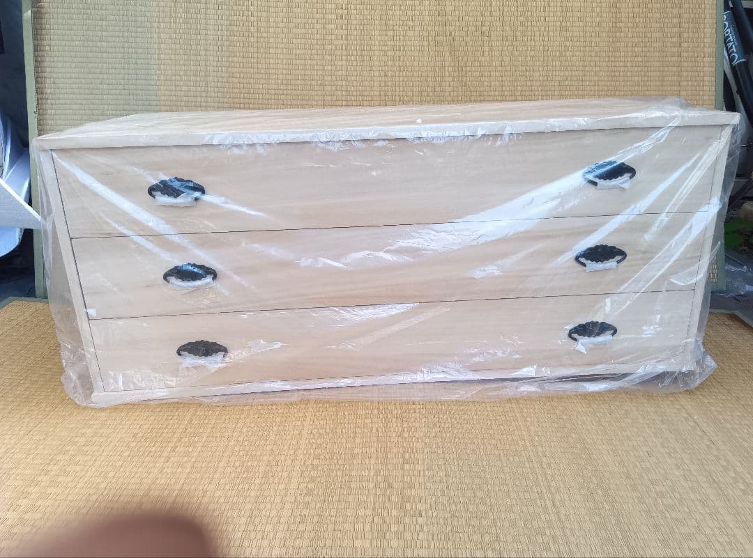 総桐衣装タンス　TSUDA 木製 3段衣装ケース　桐タンス