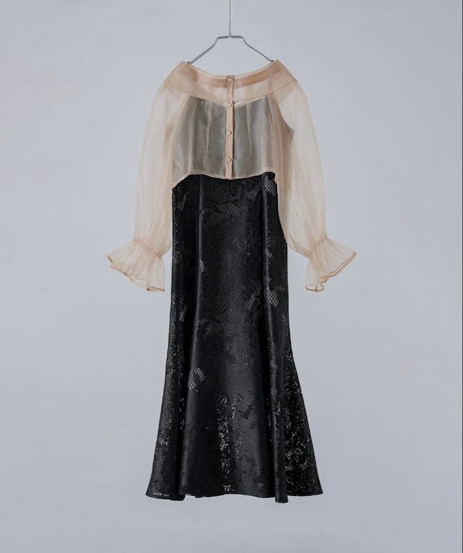 【etoll.】シアーブラウス&マーメイドキャミソールパーティードレス