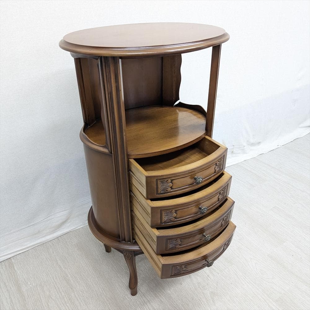 猫脚　コンソール　チェスト　キャビネット　引き出し　ドロワー　小物　花台　飾り台