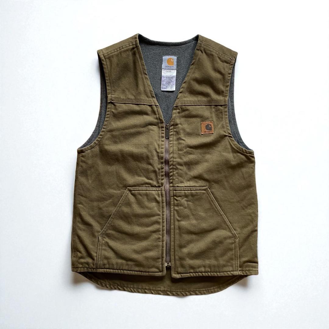 トップス carhartt canvas fleece lined work vest
