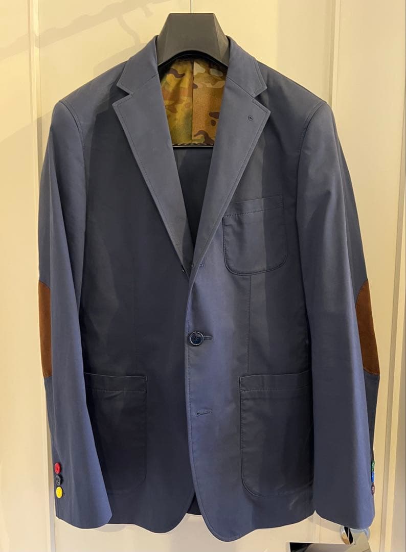 ソフネット SOPHNET. セットアップ　裏地迷彩 ストレッチ M 紺