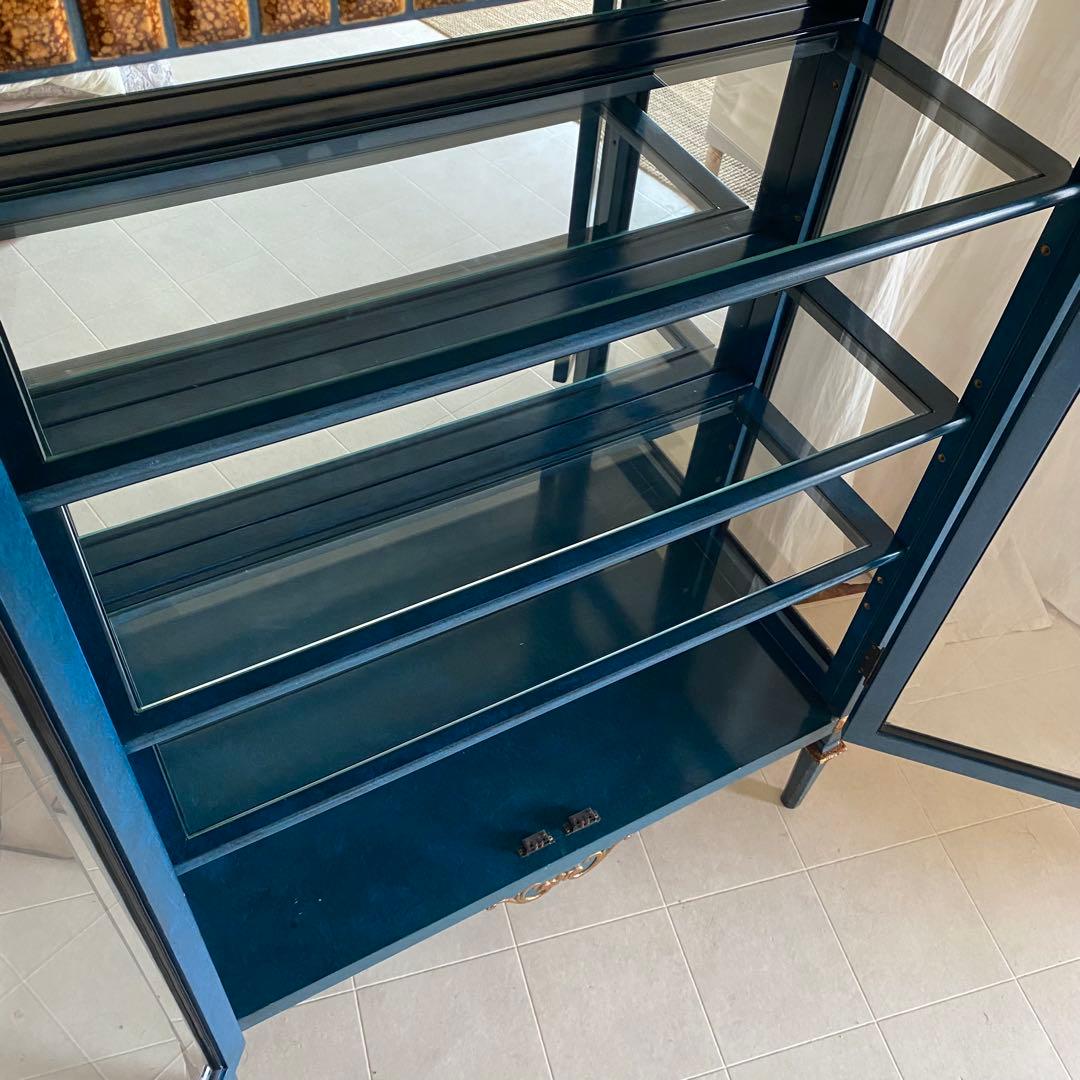 KSM17TEA　ガラスキャビネット　アンティーク　飾り棚　クラシック