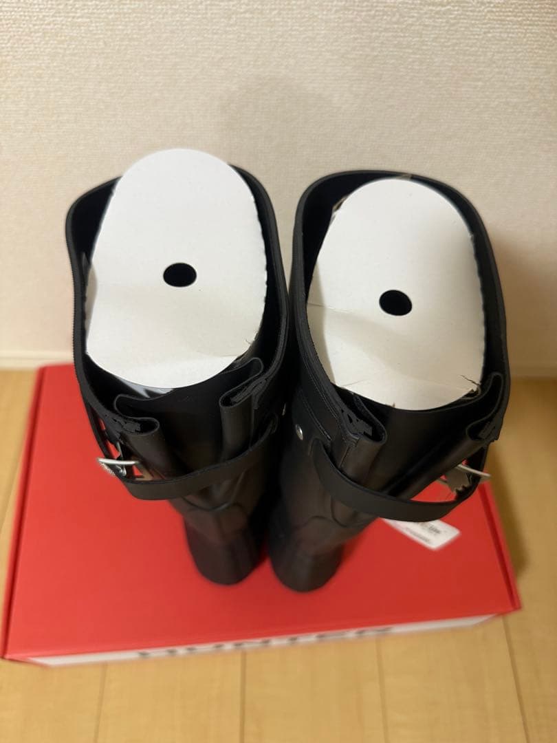 【新品・未使用】HUNTER ブラック 長靴 バックル付き UK5 24cm