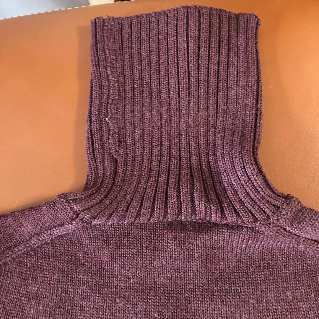 ザノーネ ミドルゲージ￼ タートルネックニット ボルドー サイズ44