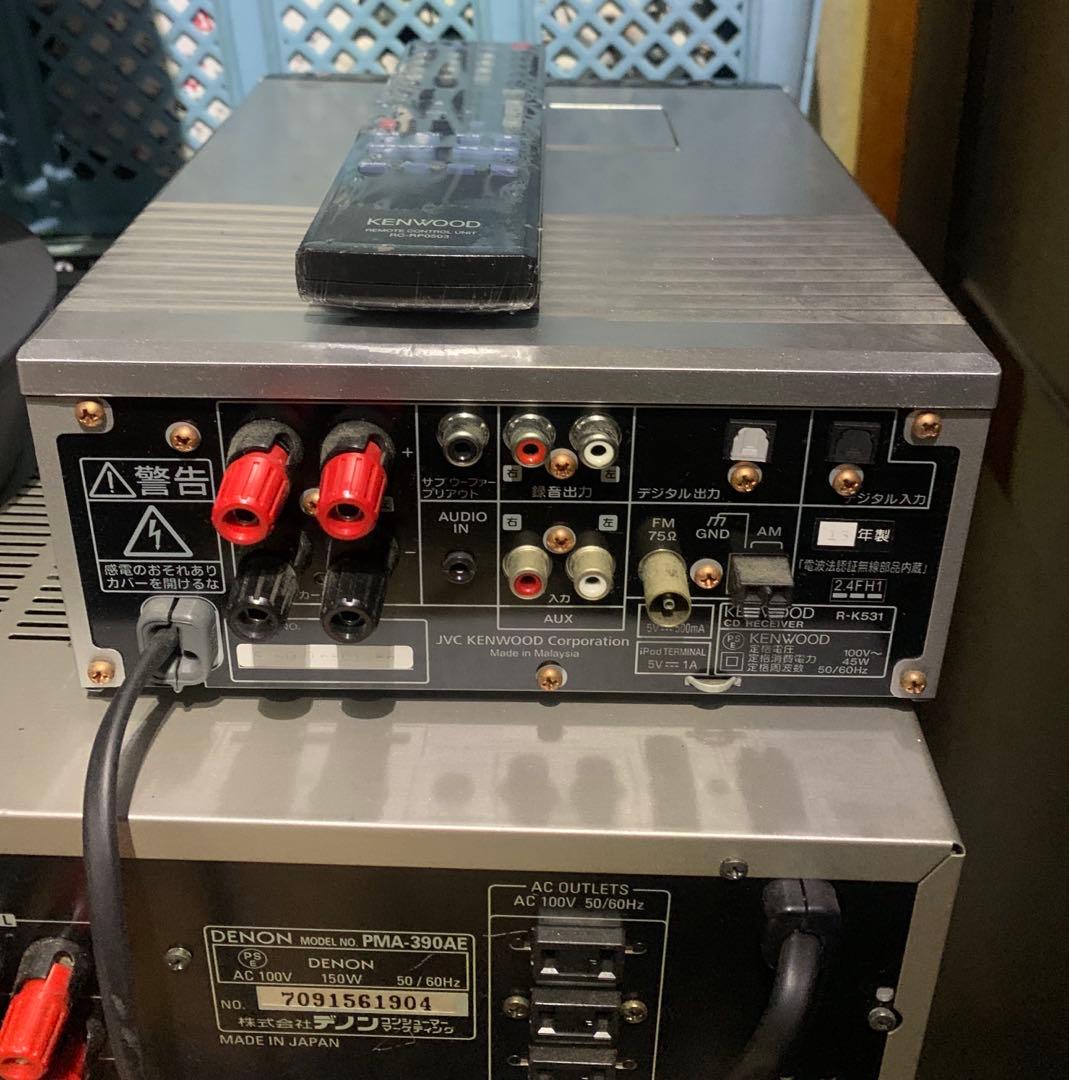 KENWOOD ミニコンポ R-K531 DENON PMA-390AE セット