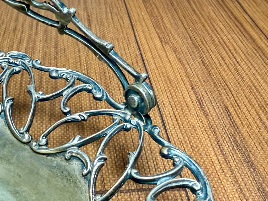 【アンティーク】純銀 米製 STERLING 透かし細工バスケット