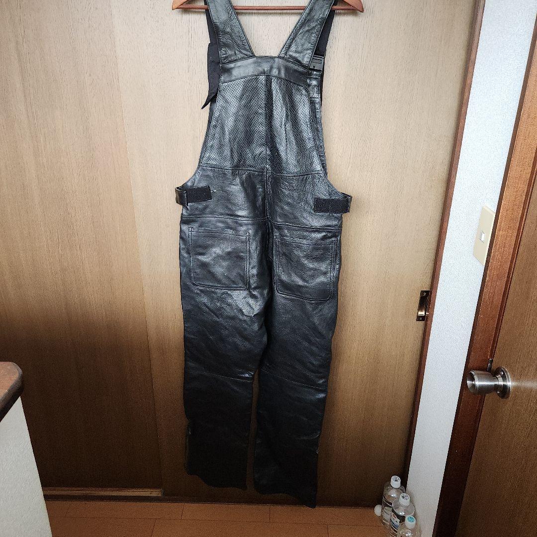 オーバーオール　レザー　L