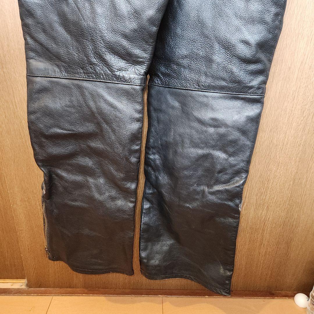 オーバーオール　レザー　L