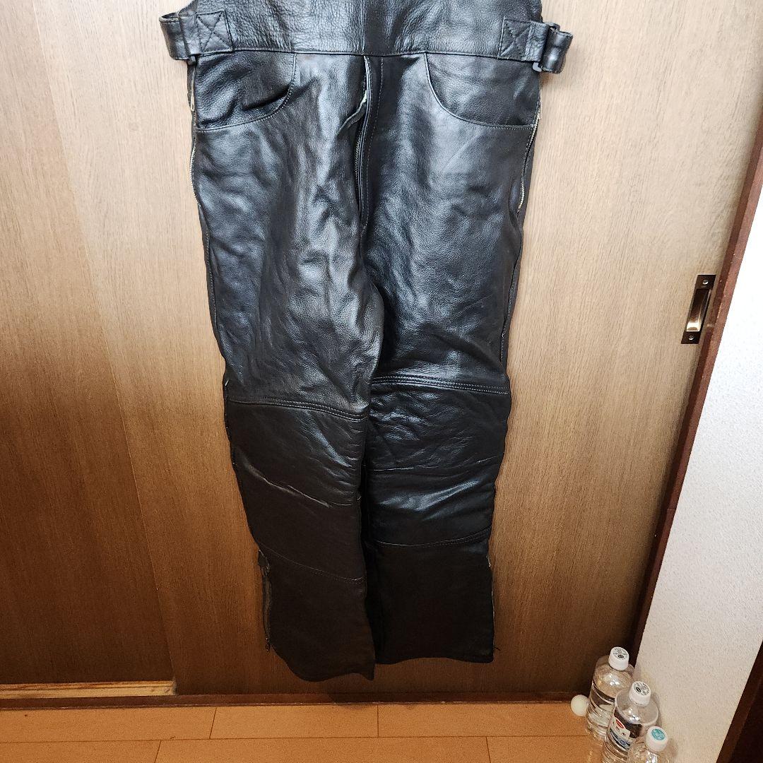 オーバーオール　レザー　L