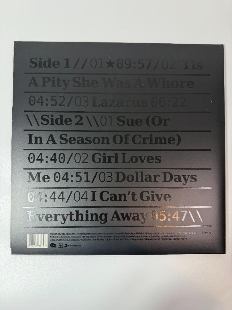 David Bowie ★ Blackstar 12\" VINYL LP