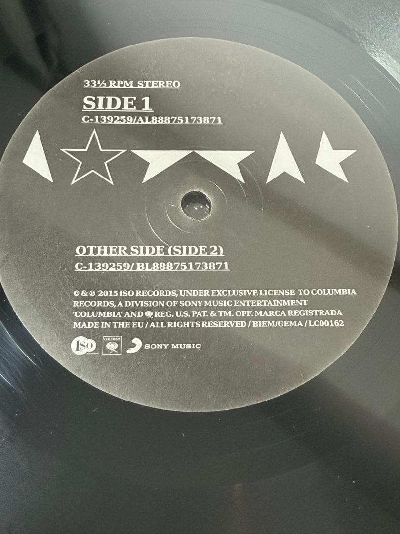 David Bowie ★ Blackstar 12\" VINYL LP
