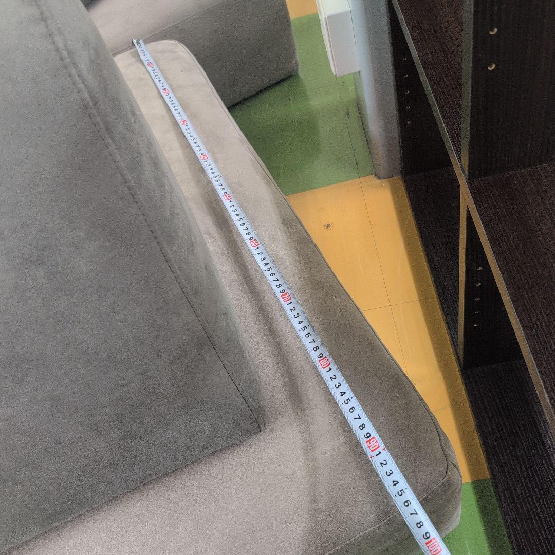 グレー スエード アイランドソファセット