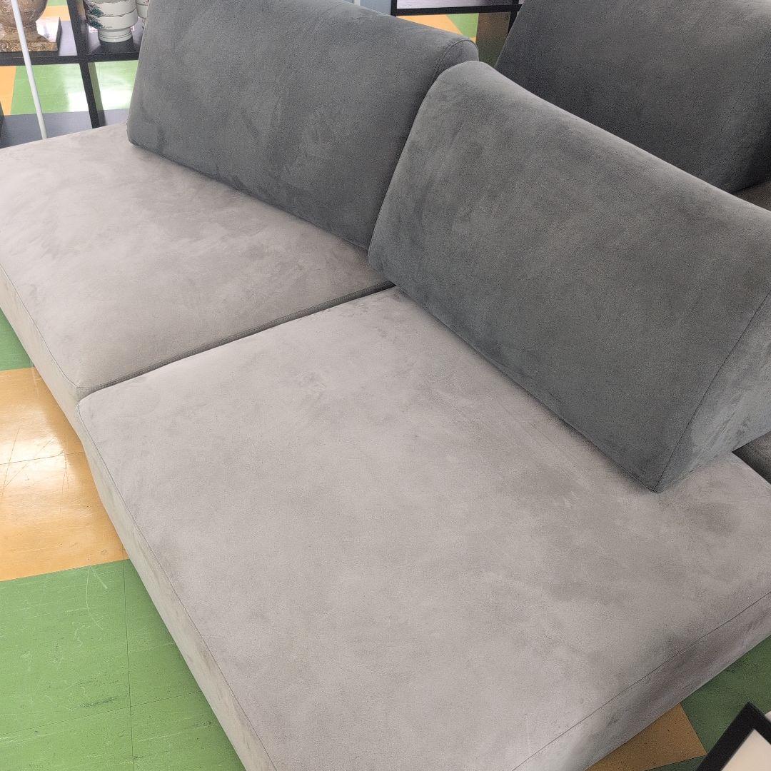 グレー スエード アイランドソファセット