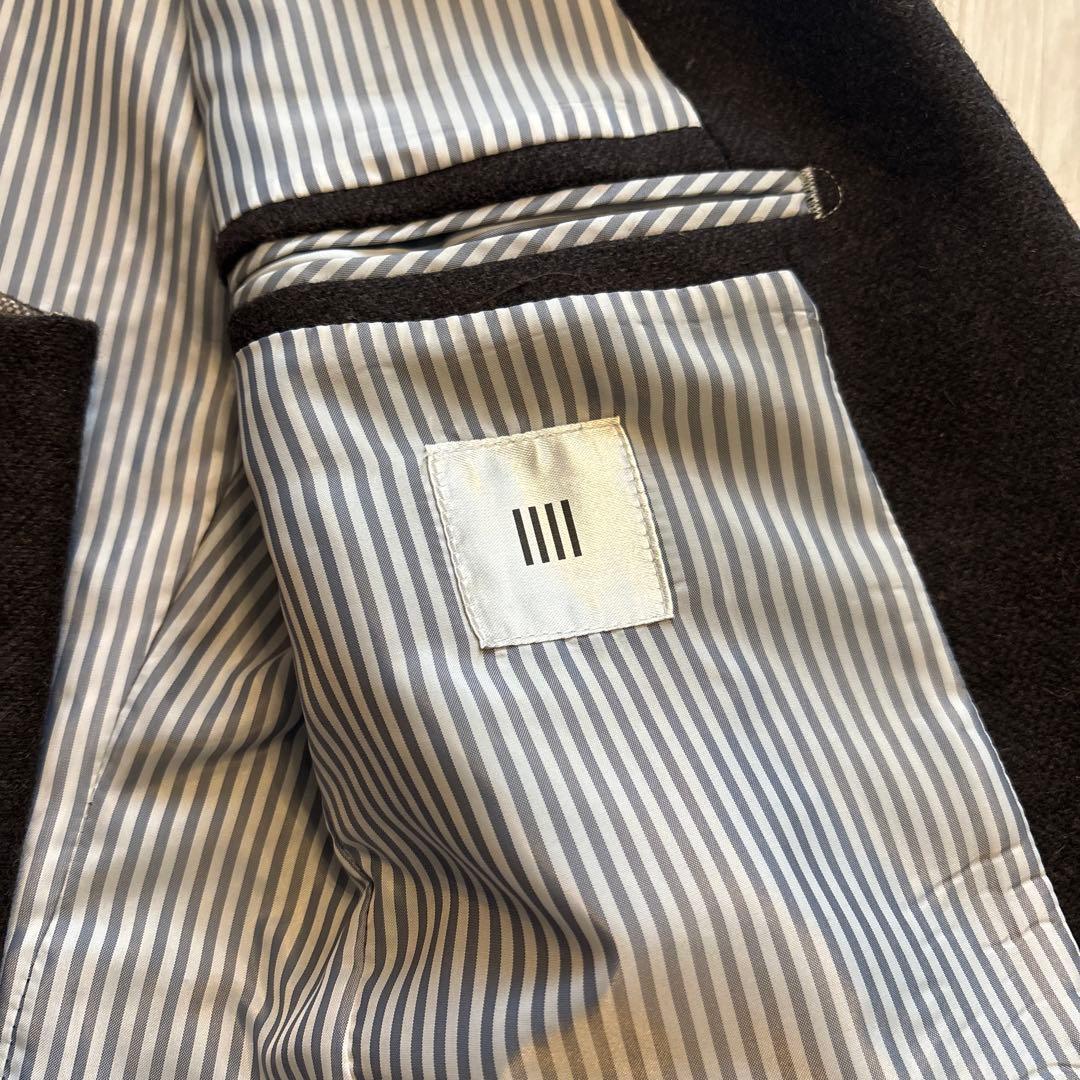 ダークブラウン スリーピーススーツ ウール製