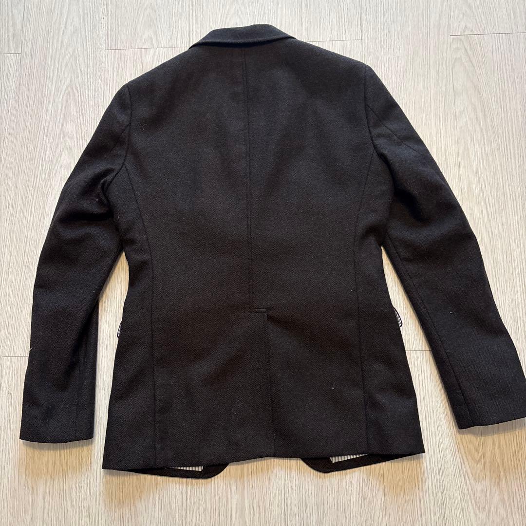 ダークブラウン スリーピーススーツ ウール製