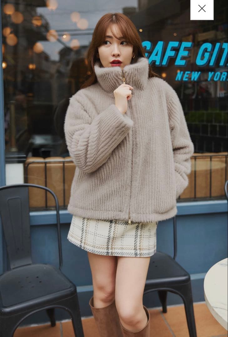 新品未使用 Twila Faux Fur Zip Jacket