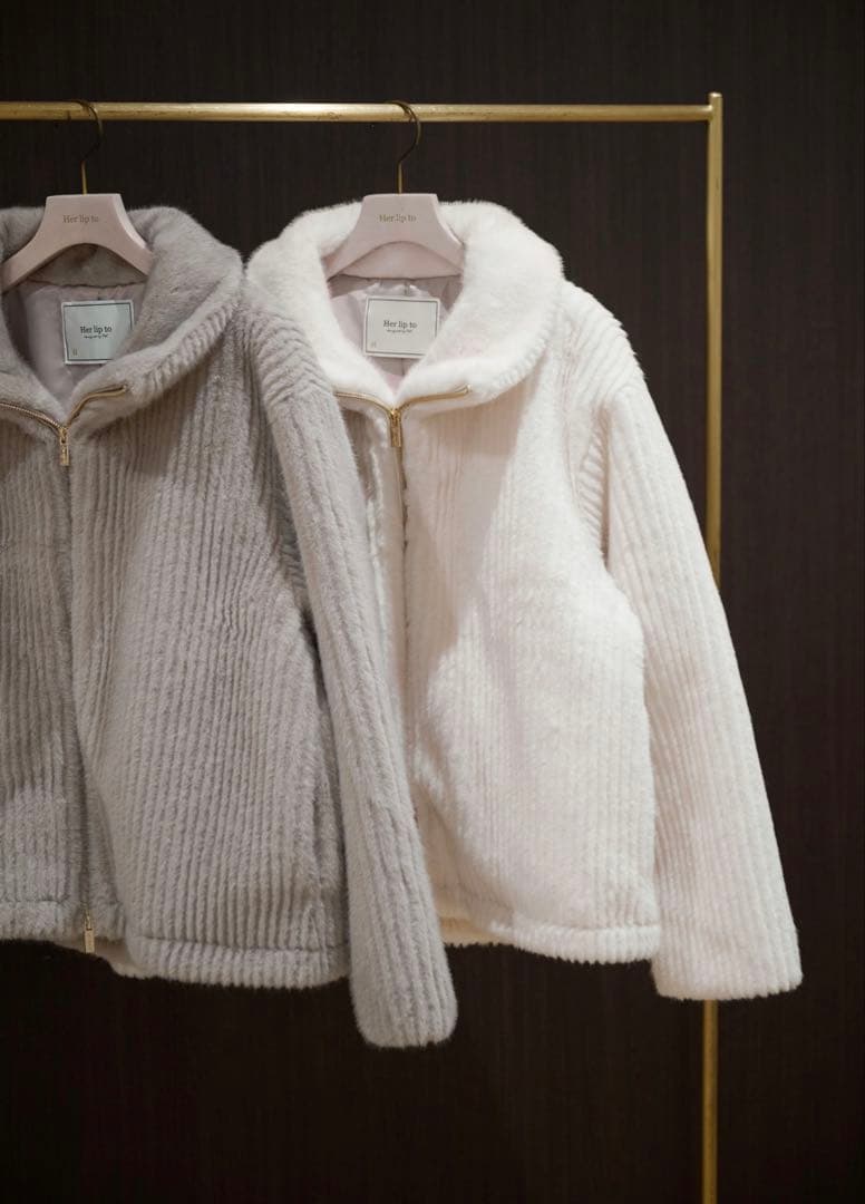 新品未使用 Twila Faux Fur Zip Jacket