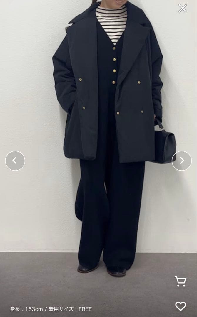 新品　タグ付き　ピュアルセシン　テーラード中綿ジャケット　②