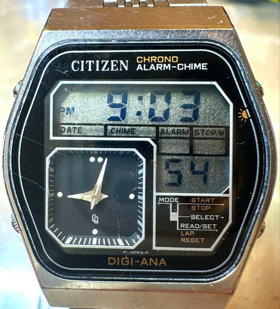 【稼働品】CITIZEN シチズン 850 クロノ DIGI-ANA デジアナ