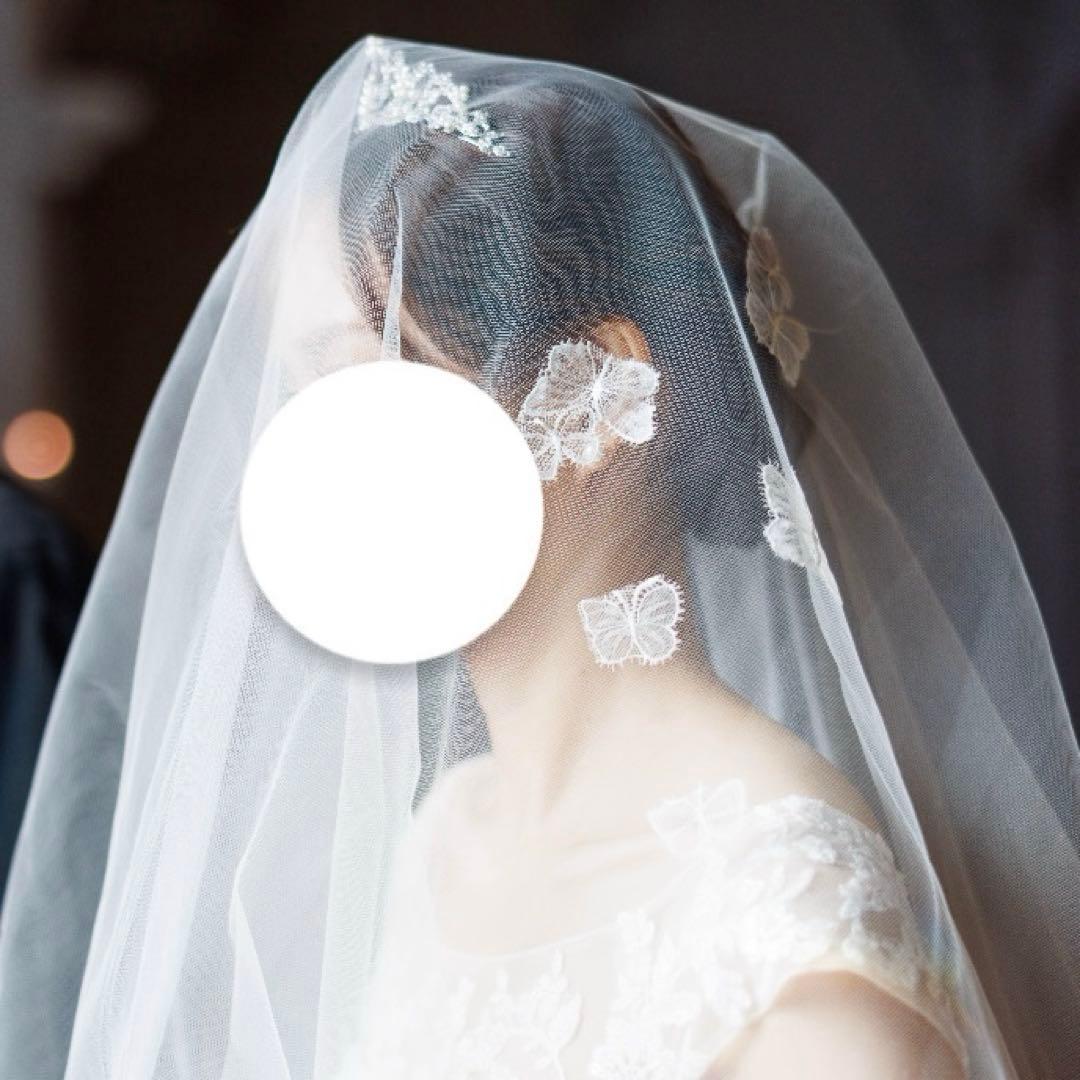 トリートドレッシング　ロングベール　蝶々と花