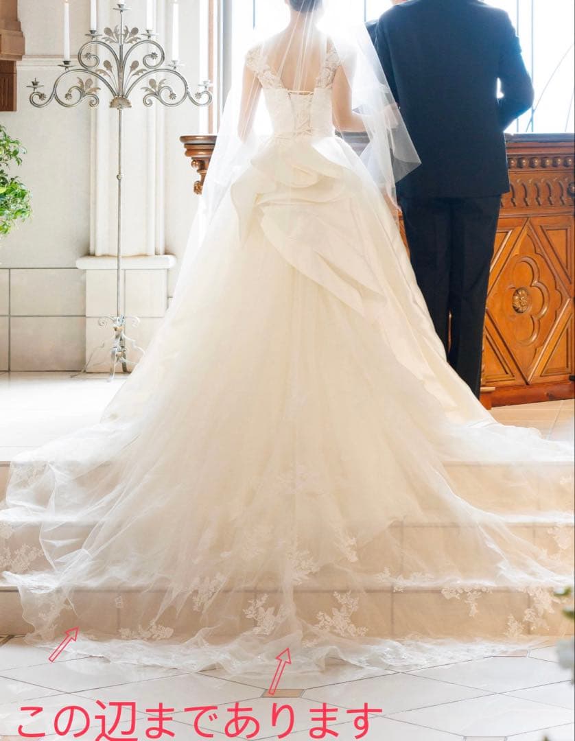 トリートドレッシング　ロングベール　蝶々と花