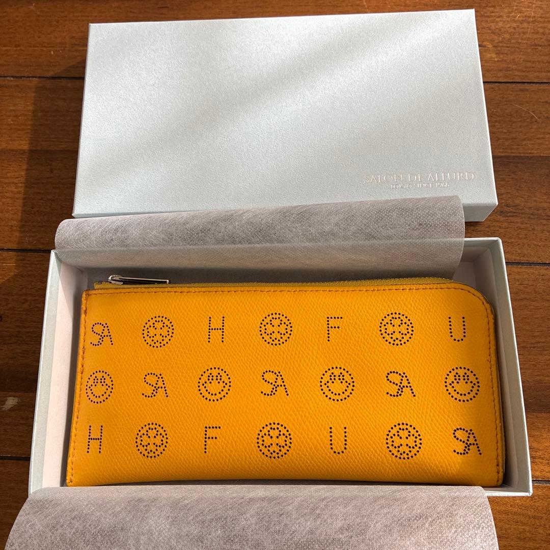 サロンドアルファード イエローL字長財布