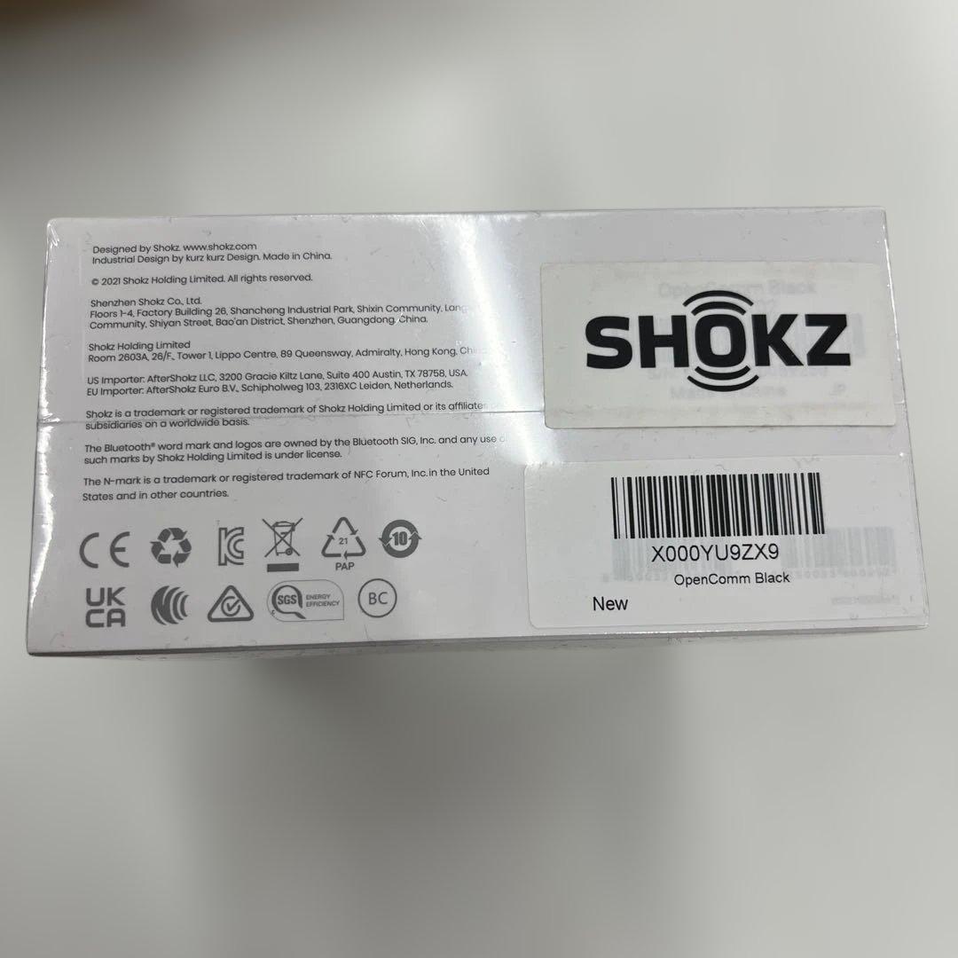SHOKZ OPENCOMM 骨伝導イヤホン ブラック 新品