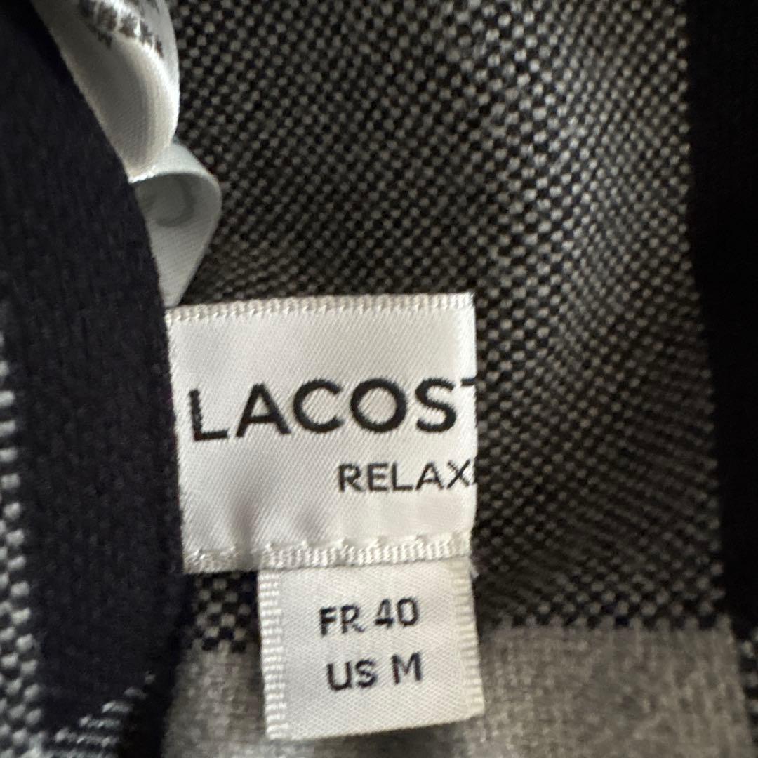 専用LACOSTEプレーンxバッファローチェックリバーシブルシャツアウターサイズ