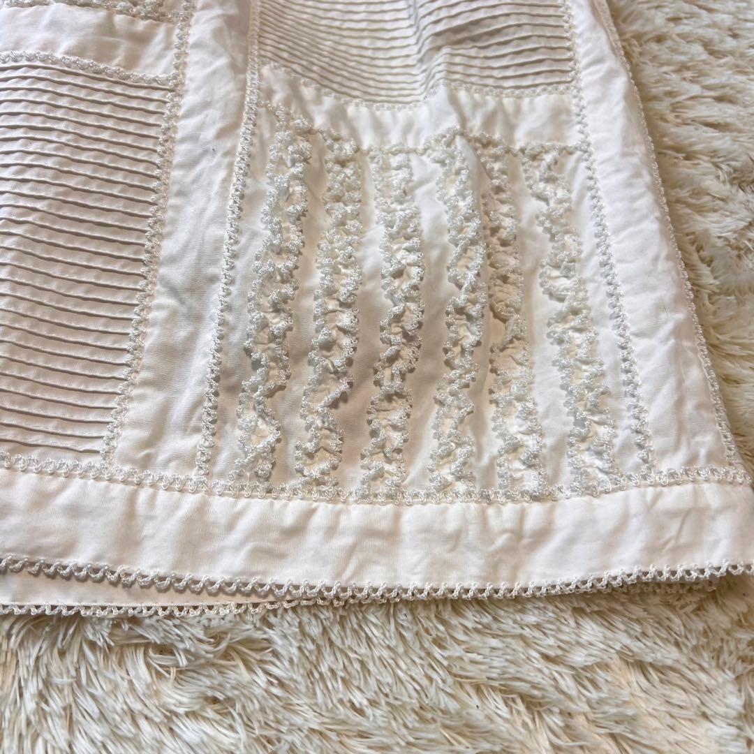 美品✨ワンダフルワールド ピコフリル ロングワンピース ホワイト 全前開き