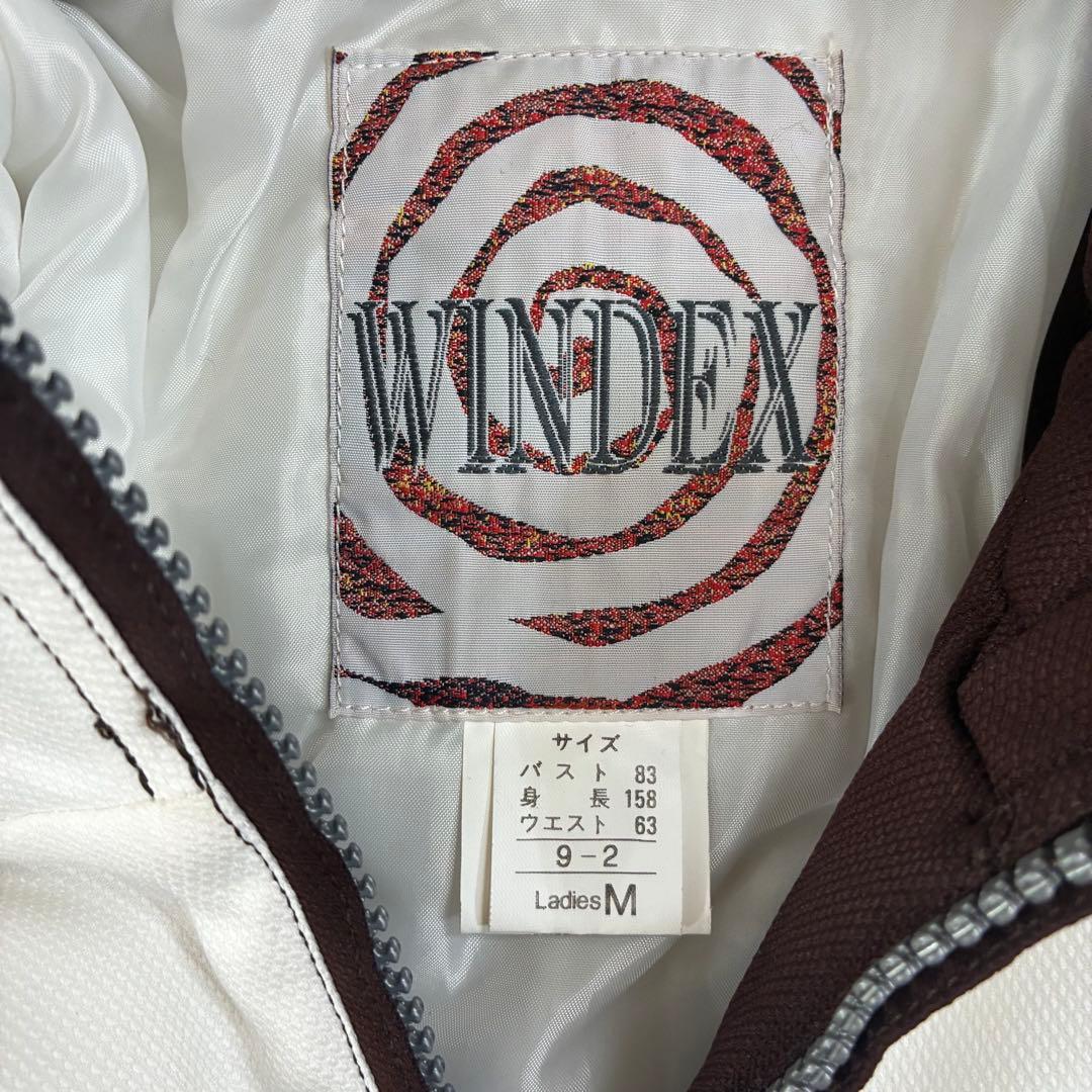WINDEX スキーウェア 上下セット 茶×白 レディースM 中綿 良品