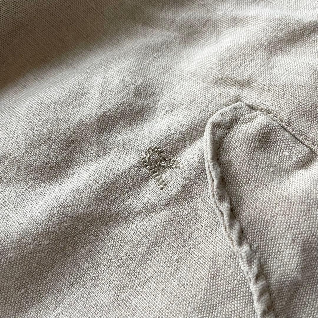 45R 美品 リネンシャンブレー馬比古 2 ベージュ