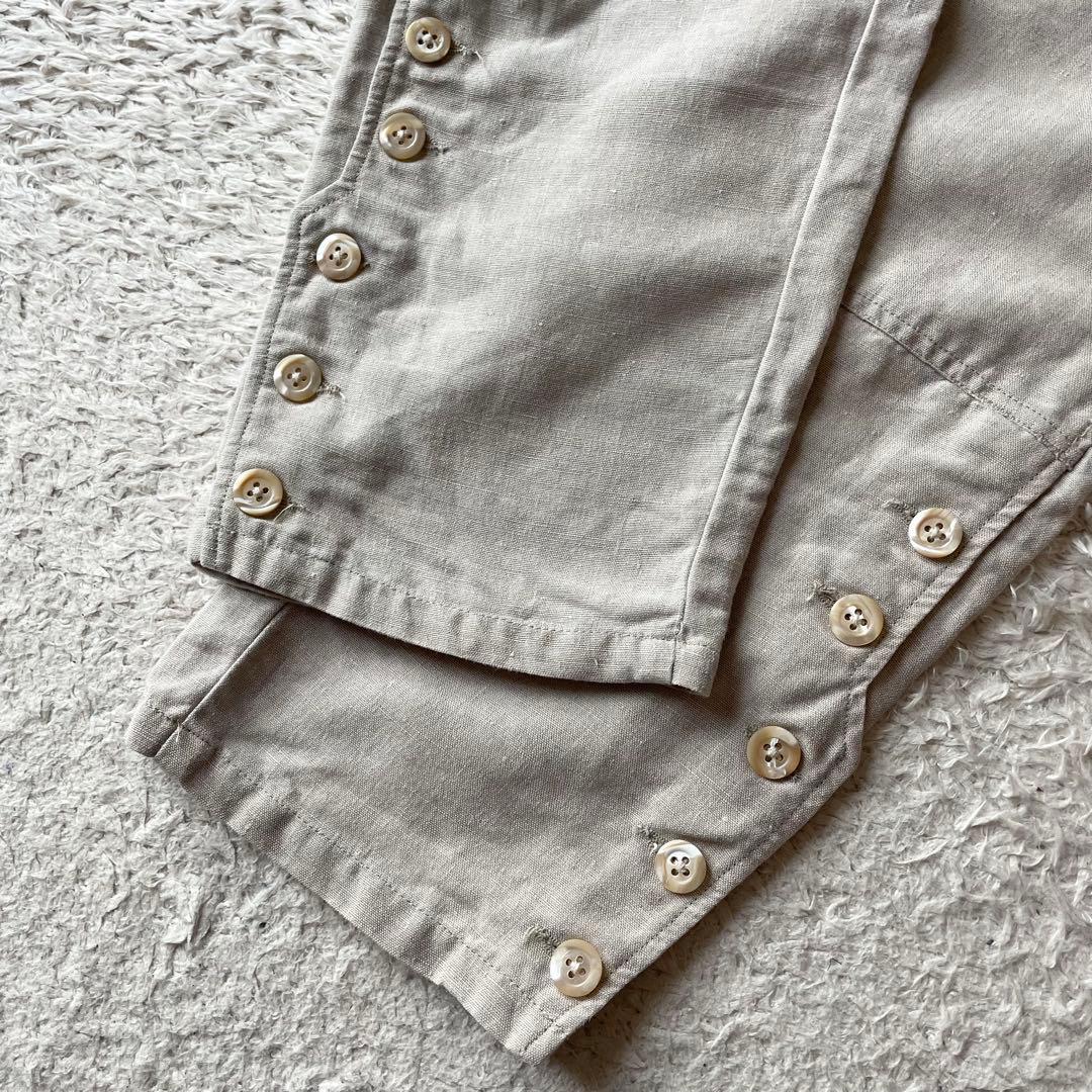 45R 美品 リネンシャンブレー馬比古 2 ベージュ