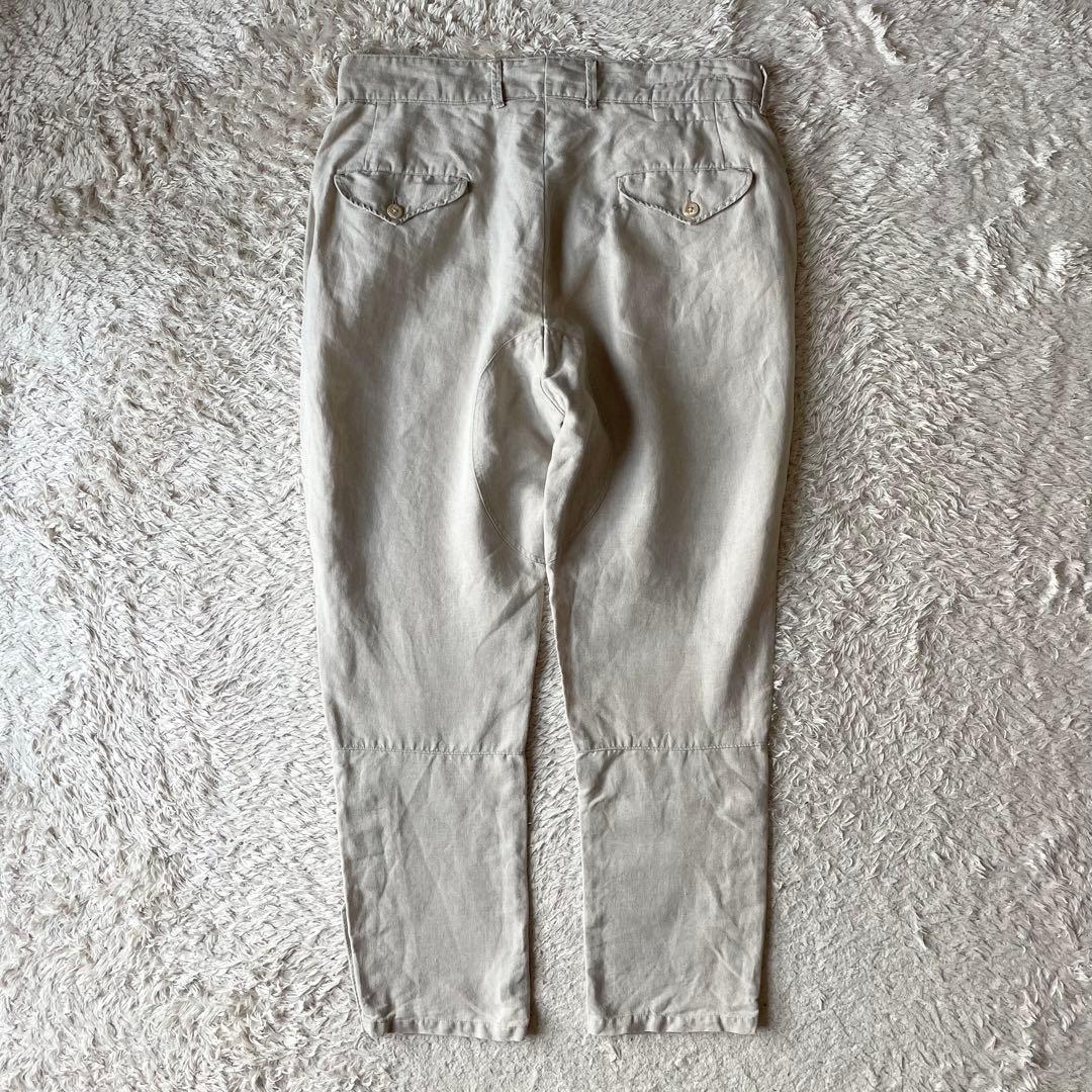 45R 美品 リネンシャンブレー馬比古 2 ベージュ