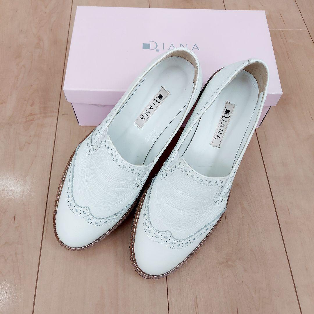 DIANA ダイアナ ローファー グリッター 厚底 シューズ 靴 23.5 革靴