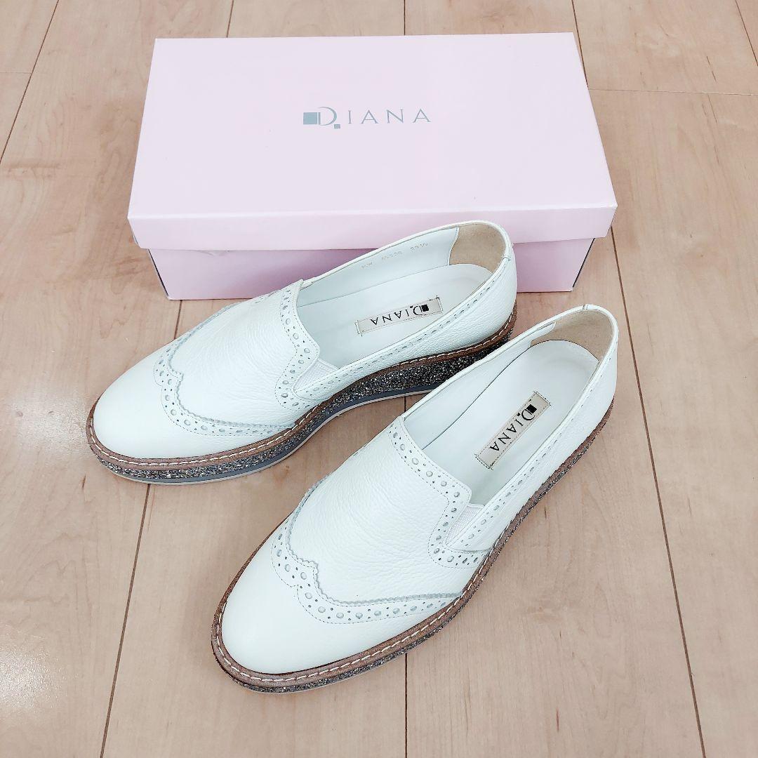 DIANA ダイアナ ローファー グリッター 厚底 シューズ 靴 23.5 革靴