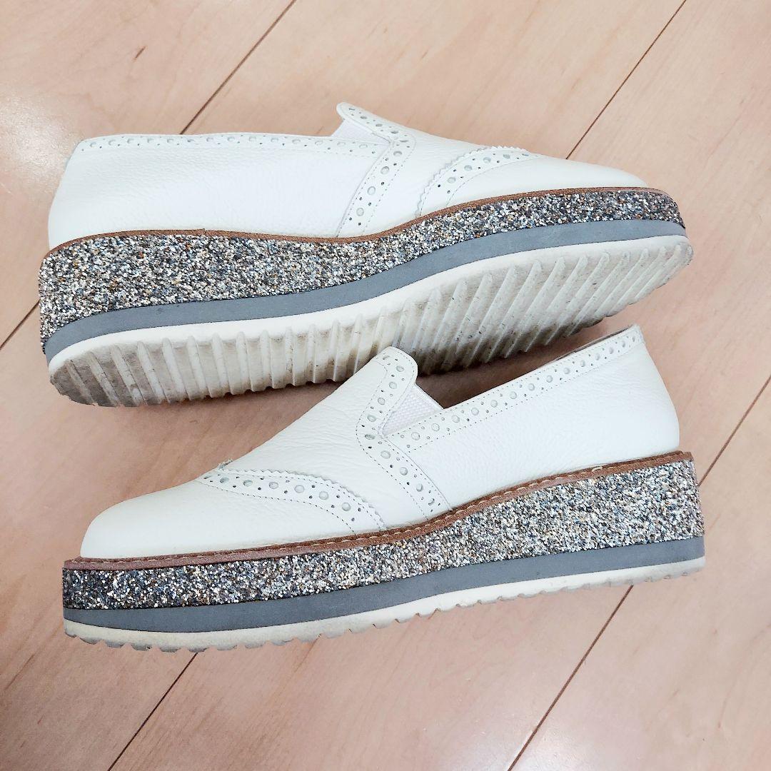 DIANA ダイアナ ローファー グリッター 厚底 シューズ 靴 23.5 革靴