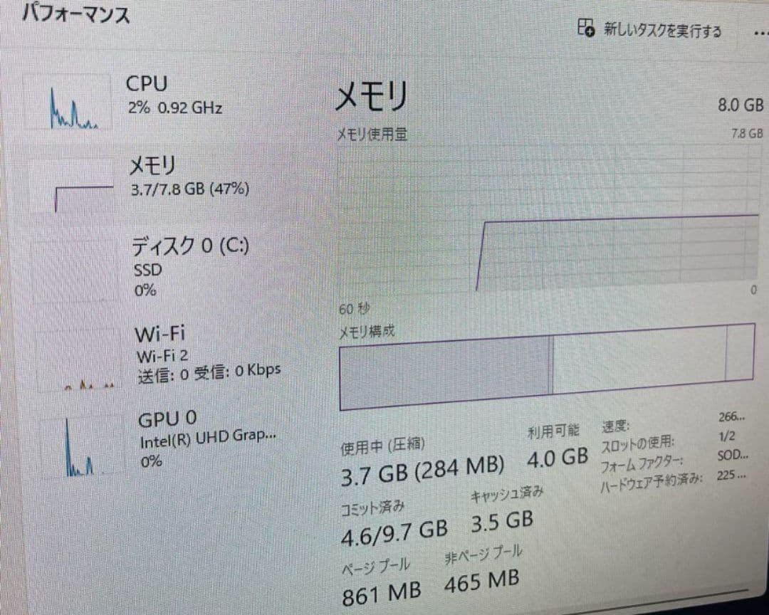 ミニPC Windows11 8GB/256GB WiFi内蔵